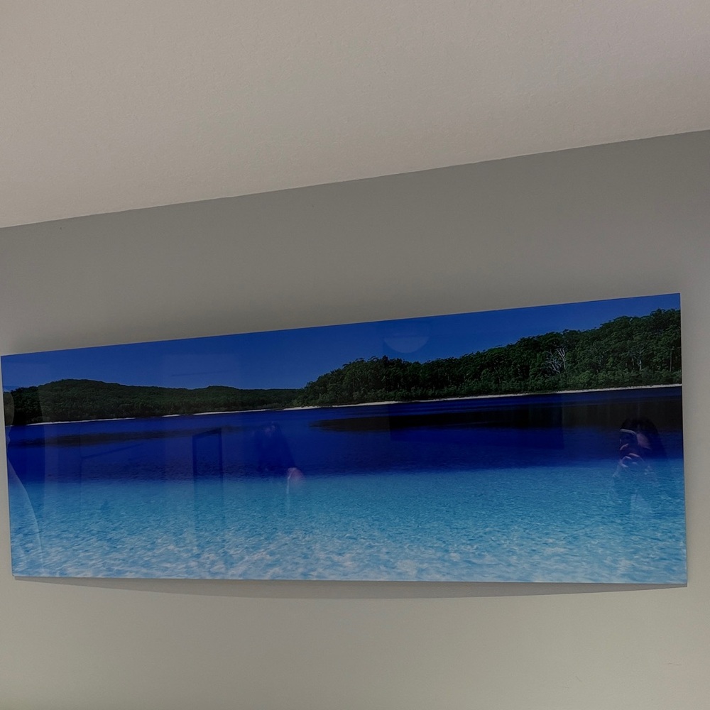 Blue and Green Glass Art Piece